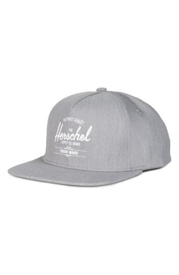 Men's Herschel Supply Co. Whaler Snapback Baseball Cap - Grey