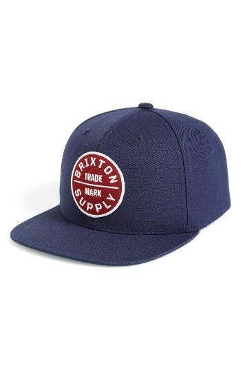 Men's Brixton Oath Iii Snapback Baseball Cap - Blue