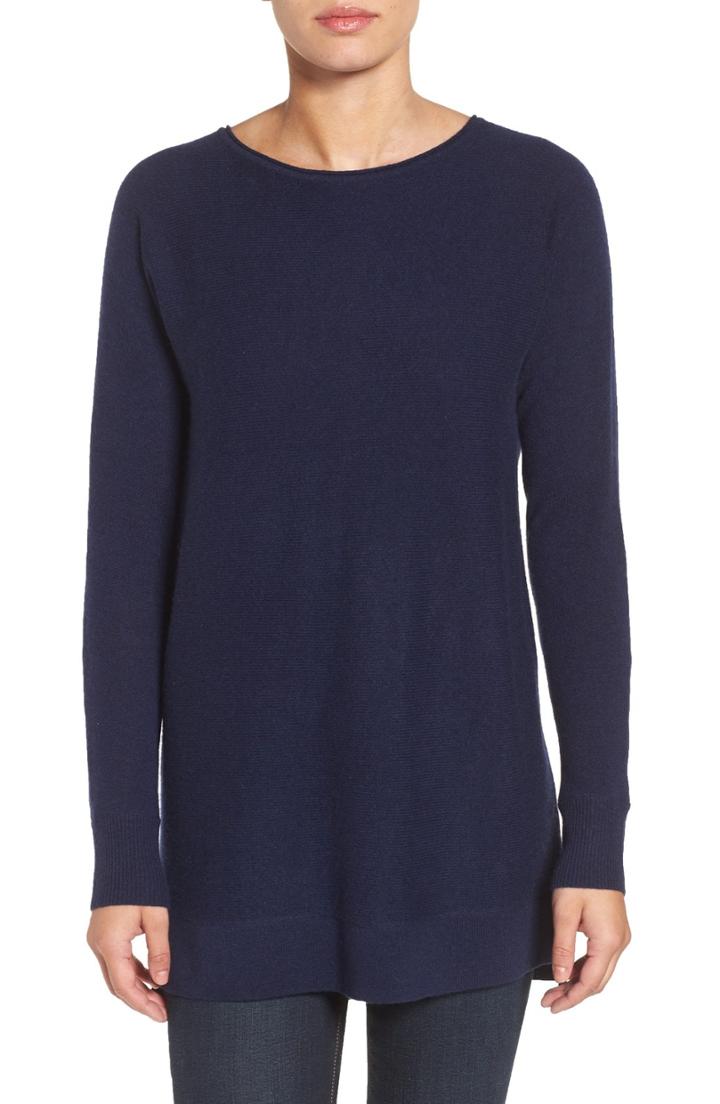 Women's Halogen High/low Wool & Cashmere Tunic Sweater, Size - Ivory