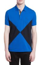 Men's Burberry Louis Abown Geometric Polo, Size - Blue