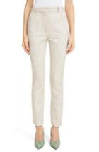 Women's Victoria Beckham Tweed Slim Leg Trousers Us / 6 Uk - Beige