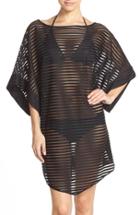 Women's Ted Baker London Shadow Stripe Mesh Cover-up Caftan - Black