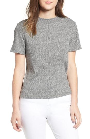 Women's Bp. Mock Neck Slouch Tee, Size - Grey