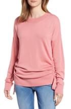 Women's Chelsea28 Ruched Side Sweater, Size - Pink
