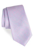 Men's Nordstrom Men's Shop Laguna Check Silk Tie, Size - Pink