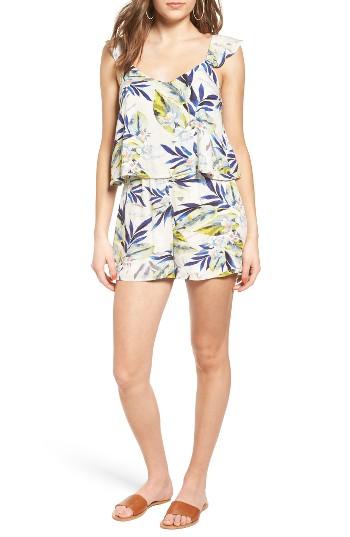 Women's Lush Print Popover Romper - None