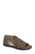 Women's Eileen Fisher Dove Open Toe Flat M - Grey