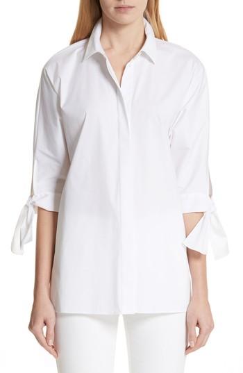 Women's Lafayette 148 New York Saige Blouse, Size - White