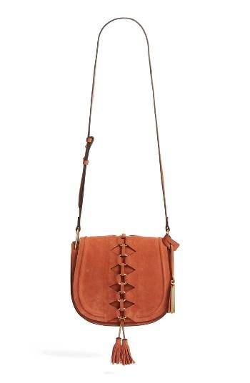 Vince Camuto Small Lidia Leather Crossbody Bag - Brown