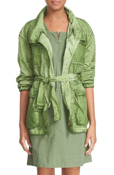 Women's Tomas Maier Weathered Nylon Safari Jacket