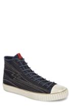 Men's John Varvatos Mid Top Engineered Sneaker .5 M - Blue