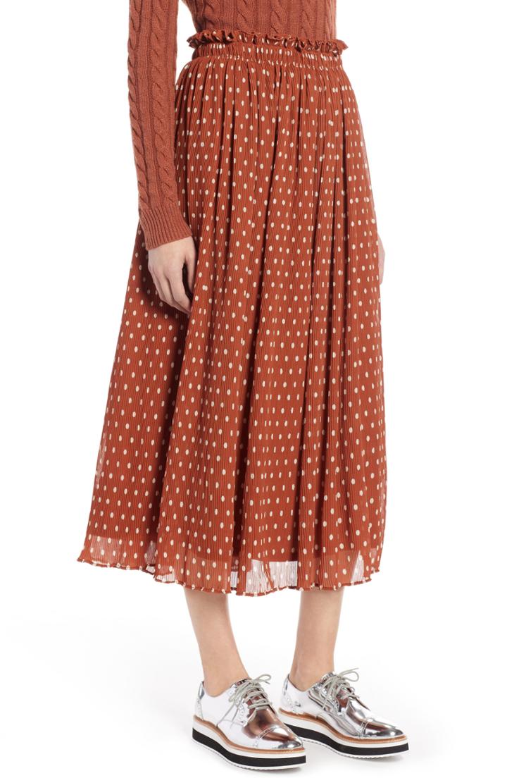 Women's Halogen X Atlantic-pacific Crinkle Midi Skirt