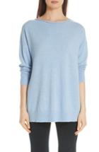Women's Lafayette 148 New York Relaxed Cashmere Sweater - Blue