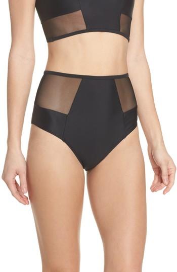 Women's Chromat Contour High Waist Bikini Bottoms - Black