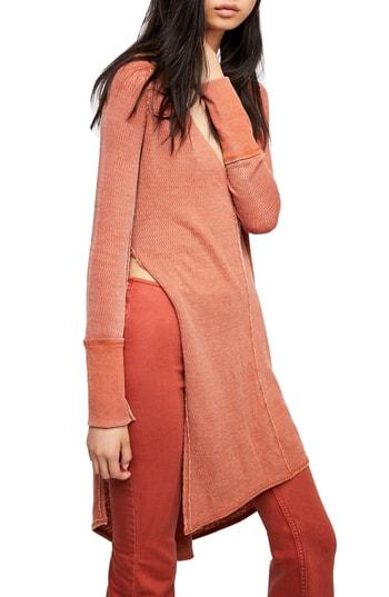 Women's Free People Super Sonic Thermal Knit Tunic - Orange