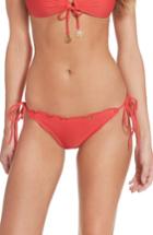 Women's Luli Fama 'wavy' Brazilian Side Tie Bikini Bottoms - Red