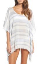 Women's Elan Stripe Poncho Cover-up, Size - Blue