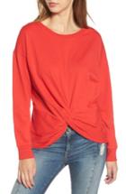 Women's Socialite Twist Front Pullover - Red