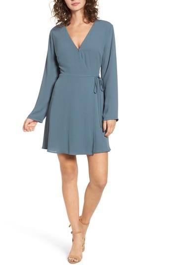Women's Lush Elly Wrap Dress - Grey