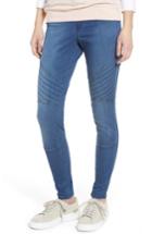 Women's Hue Moto Denim Leggings - Blue