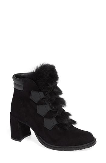 Women's Pedro Garcia Wilmette Bootie With Genuine Shearling Trim Us / 36eu - Black