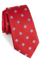 Men's Nordstrom Men's Shop Oxford Neat Silk Tie, Size X-long - Red