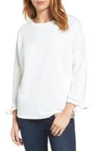 Women's Caslon Tie Sleeve Sweatshirt - White
