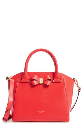 Ted Baker London Charmea Bow Small Leather Tote - Black