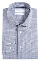 Men's Calibrate Trim Fit Houndstooth Stretch Dress Shirt .5 32/33 - Blue