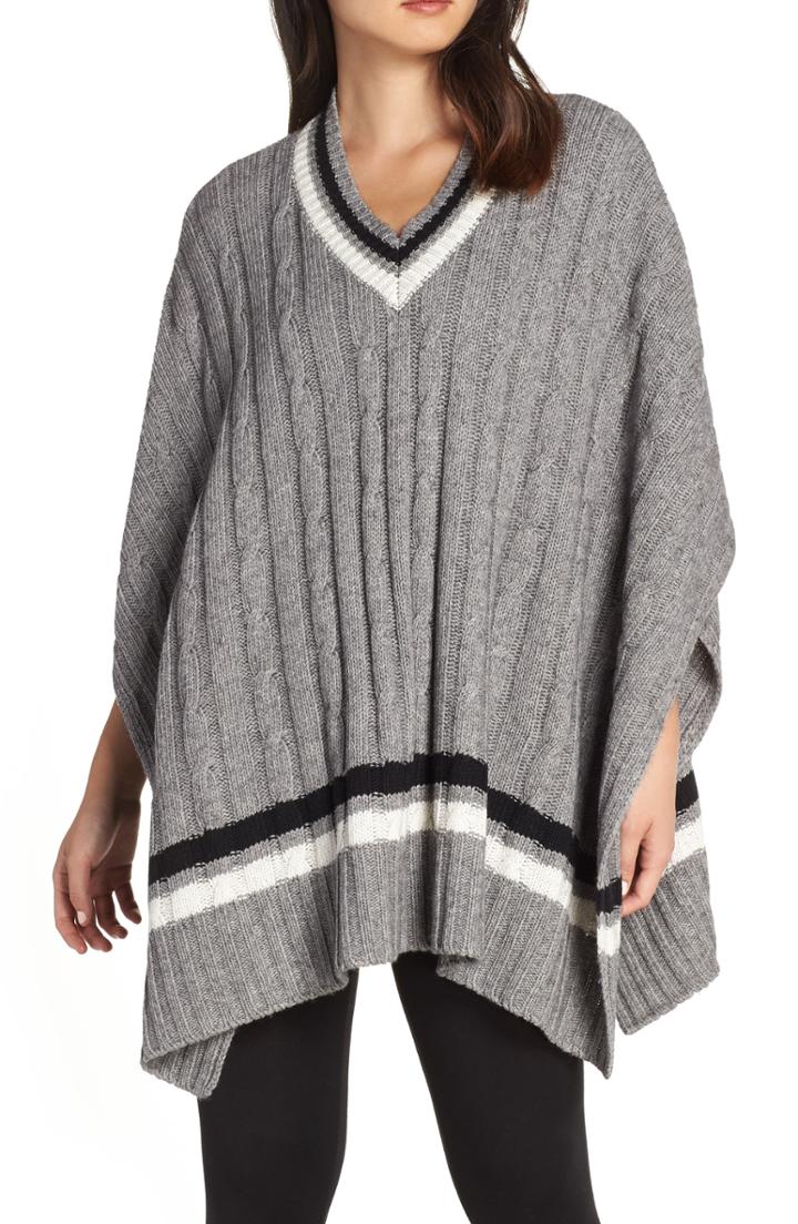 Women's Ugg Weslynn Poncho Sweater /small - Grey