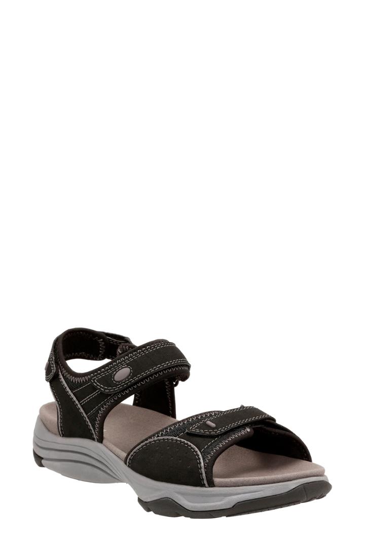 Women's Clarks Wave Grip Sandal W - Black