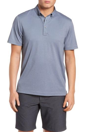 Men's Nordstrom Men's Shop Pima Cotton Blend Pique Polo, Size - Grey