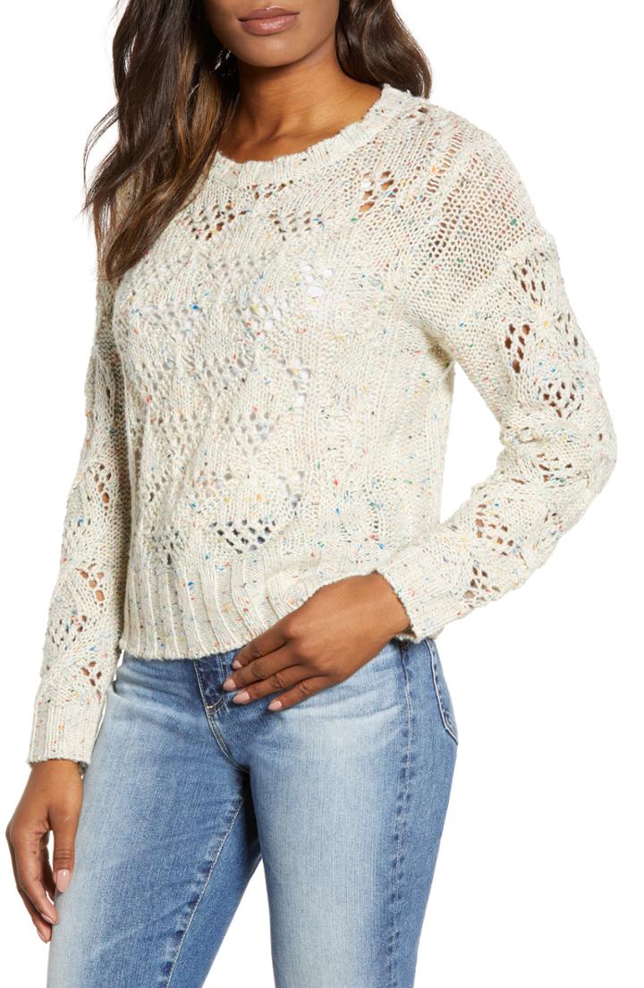Women's Lucky Brand Donegal Pullover - Ivory