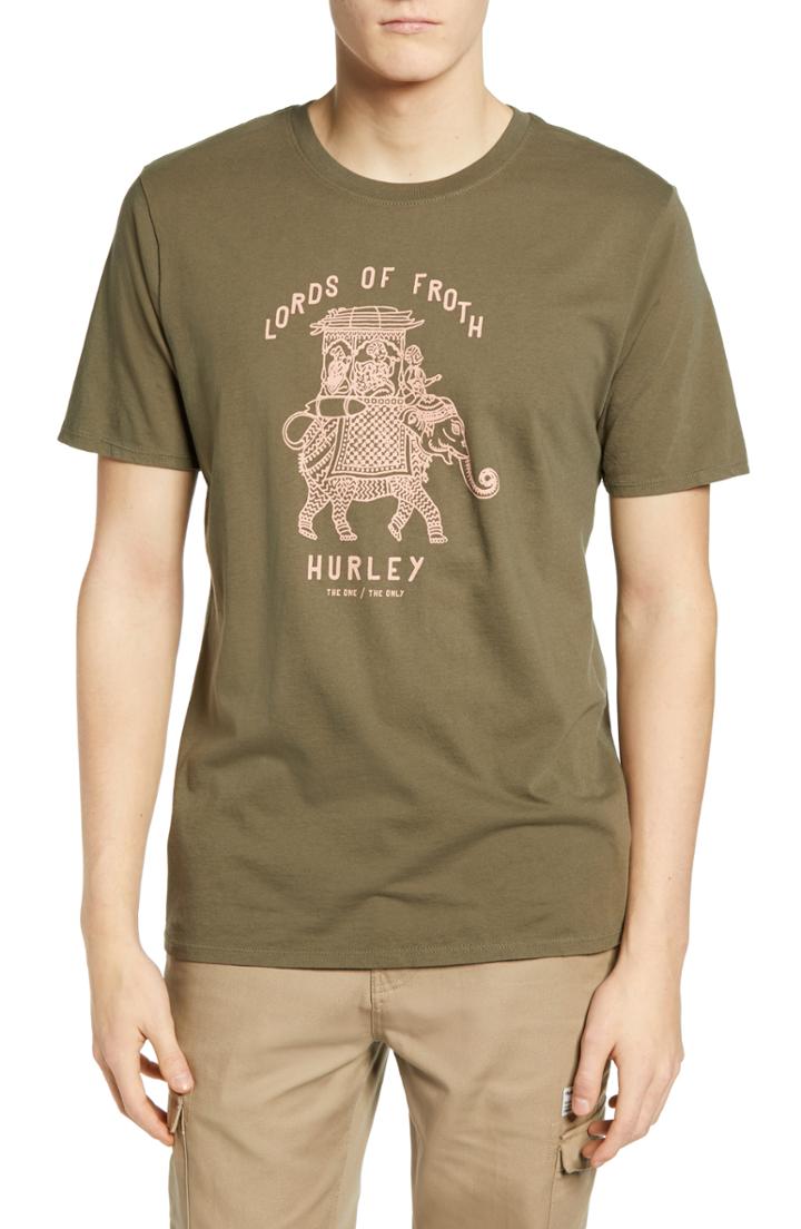 Men's Hurley Lords Of Froth Graphic T-shirt - Green