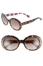Women's Kate Spade New York Cindra 54mm Gradient Round Sunglasses - Dark Havana
