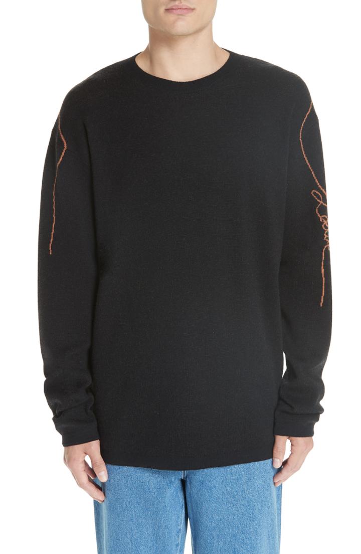 Men's Loewe Logo Jacquard Wool Sweater