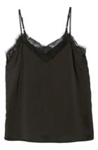 Women's Halogen Lace Detail Cami - Black