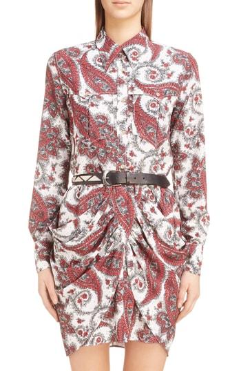 Women's Isabel Marant Tania Techno Paisley Shirt Us / 34 Fr - Red