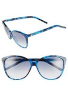 Women's Marc Jacobs 58mm Butterfly Sunglasses - Blue Havana