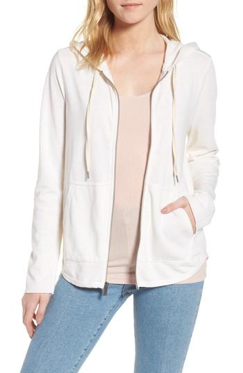 Women's Splendid Round Hem Hoodie - White
