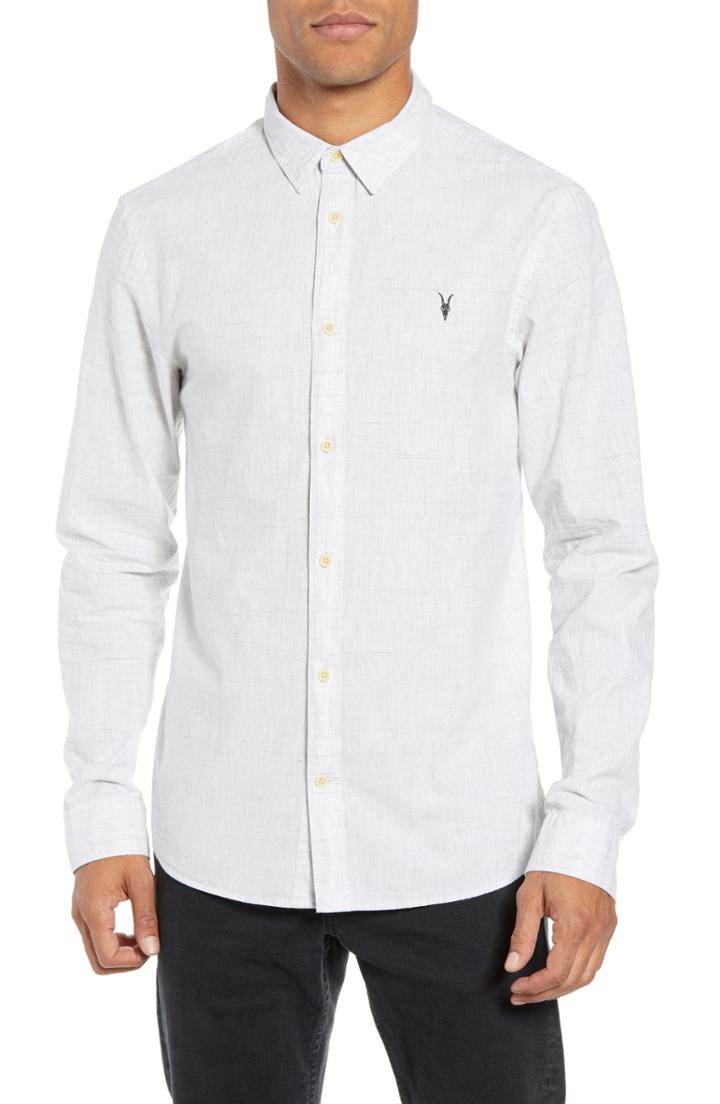 Men's Allsaints Slim Fit Cotton Sport Shirt