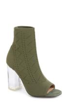 Women's Linea Paolo Hollis Peep Toe Sock Bootie M - Green