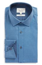 Men's Ted Baker London Endurance Slim Fit Box Twill Dress Shirt .5 - Blue