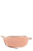 Rebecca Minkoff Genuine Shearling Belt Bag - Pink