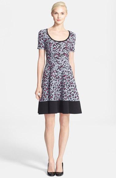 Women's Kate Spade New York 'cyber Cheetah' Sweater Dress