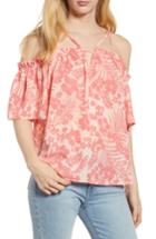 Women's Gibson Cold Shoulder Multi Strap Top - Pink