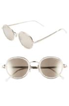 Women's Cutler And Gross 48mm Polarized Round Sunglasses - Palladium/ Angel Pearl