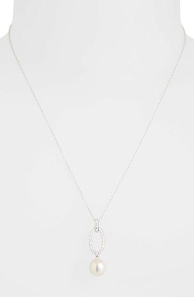 Women's Mikimoto Diamond & Akoya Cultured Pearl Pendant Necklace
