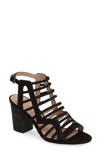 Women's Pelle Moda Bonitta Cage Sandal M - Black