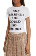 Women's Alice + Olivia Cicely She Believed Communi-t Tee - White